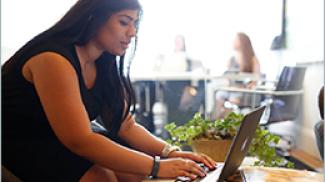 Woman with laptop