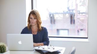 Woman with laptop